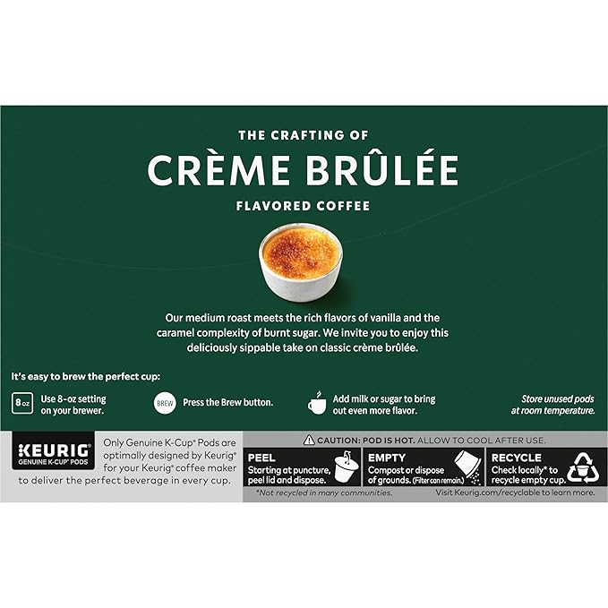 Starbucks K-Cup Coffee Pods, Flavored Hot or Iced Coffee, Crème Brûlée - Image 8