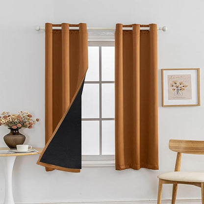 Anytime 100% Blackout Curtain 2 Panels Set, Thermal Insulated Window Drapes by Anytime