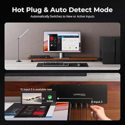 TESmart USB 3.0 HDMI KVM Switch 8 Port 4K@60Hz, 8X1 Rackmount KVM - Image 8