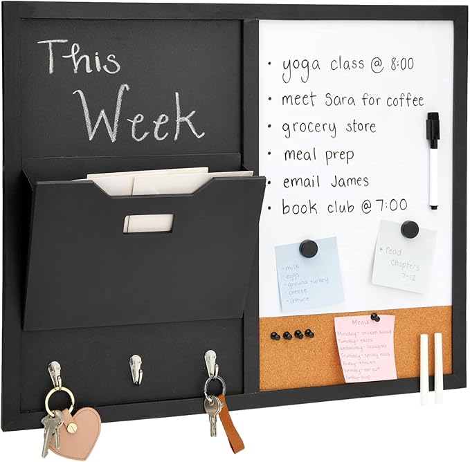 Juvale White Board Message Command Center & Wall Organizer by Juvale