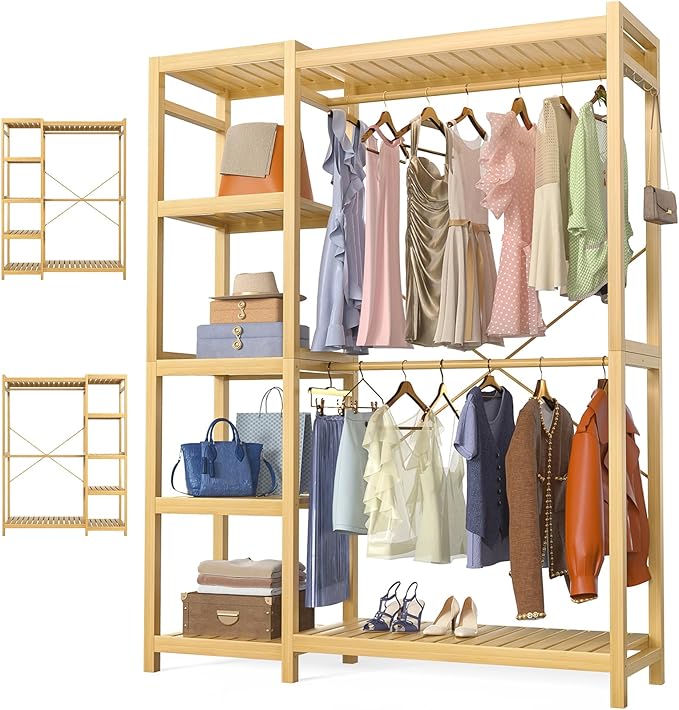 Homykic Bamboo Clothes Rack Garment Rack by Homykic