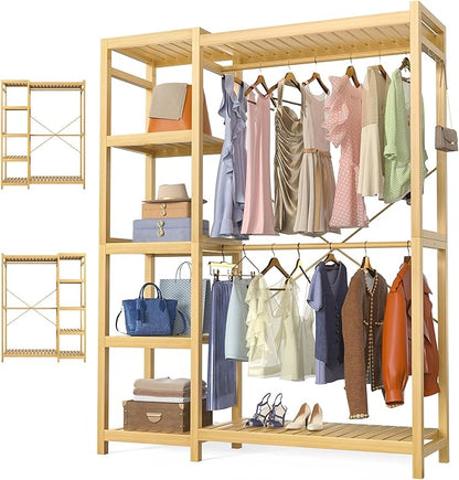 Homykic Bamboo Clothes Rack Garment Rack by Homykic