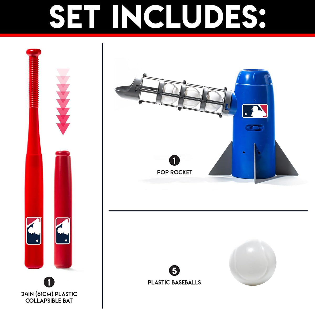 franklin sports pop rocket baseball hitting training aid shown in use