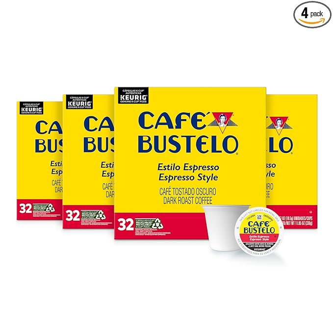 Café Bustelo Espresso Style, Dark Roast Coffee, Keurig K-Cup Pods by Caf%C3%A9Bustelo
