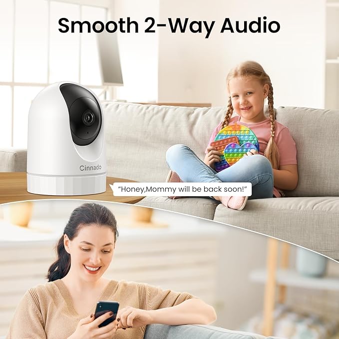 Cinnado 2K Home Security Cameras-2.4Ghz WiFi Indoor Camera - Image 6