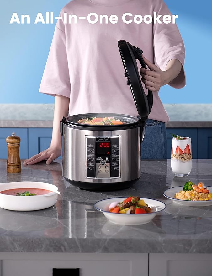 COMFEE' Rice Cooker, Slow Cooker, Sauté All in One Multi Cooker Large Capacity. - Image 2