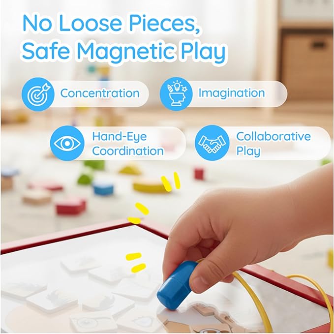 Magnetic Toddler Activity Wall Panel Toy – Interactive Wall Busy Board – - Image 3