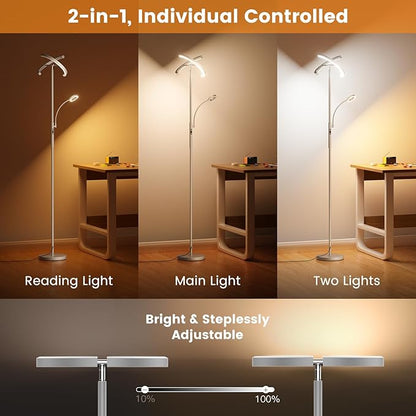 SIBRILLE 2-in-1 Dimmable Floor Lamp - Image 4