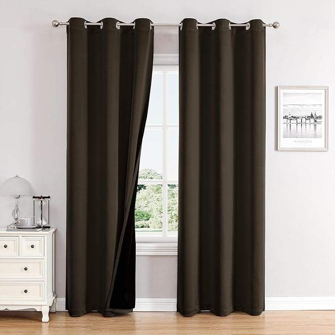 ChrisDowa 100% Blackout Curtains 72 inch Long by ChrisDowa