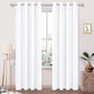 DWCN Pure White Curtains with White Middle Layer, 84 Inch Long 2 Panels by DWCN