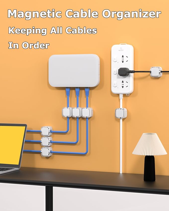 Magnetic Cable Clips, Adjustable Cord Holder Management, Adhesive Wire Keeper - Image 5