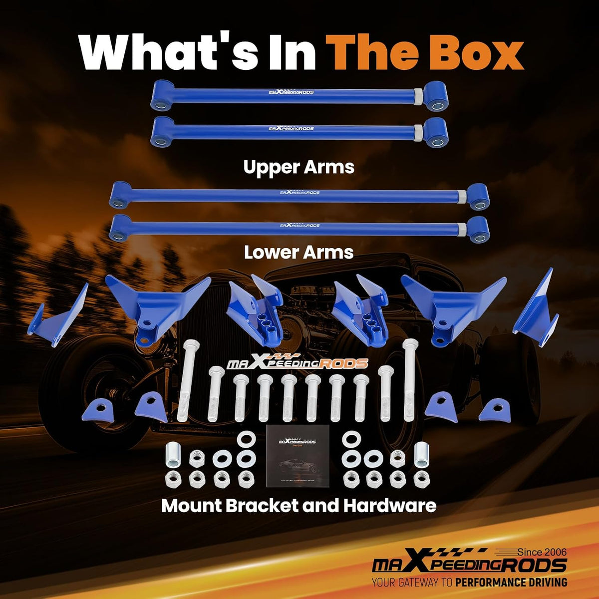 maXpeedingrods Triangulated 4 Link Kit for Chevy S10 Pickup 1994-2004 Rear Su...