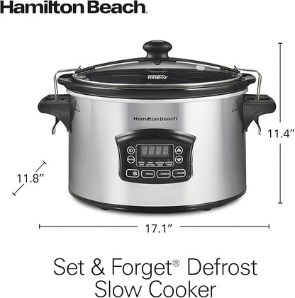 Hamilton Beach Portable 6 Quart Set & Forget Digital Programmable Slow Cooker - Image 8
