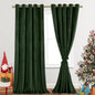 JIUZHEN Oliver Green Velvet Curtains 90 inches by JIUZHEN