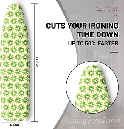 Extra Thick Ironing Board Cover and Pad, Spring Flower 15x54 Ironing Board Cover - Image 2