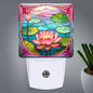 PODMemory Lotus Stained Glass Night Lights Plug into Wall by PODMemory