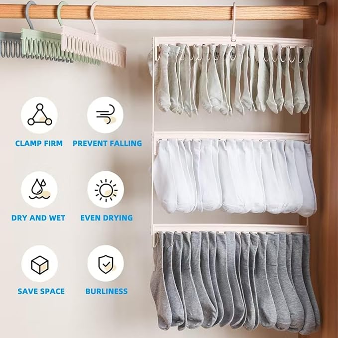 Socks Drying Racks Hanger Socks Organizer Hook Hanger - Image 3
