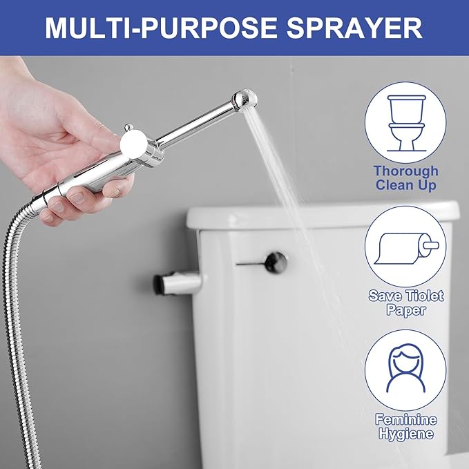 Chrome Handheld Bidet Sprayer for Toilet - Image 3