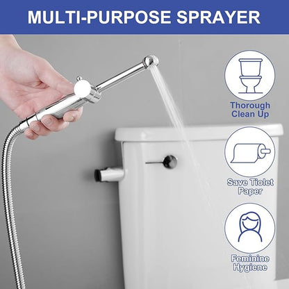 Chrome Handheld Bidet Sprayer for Toilet - Image 3