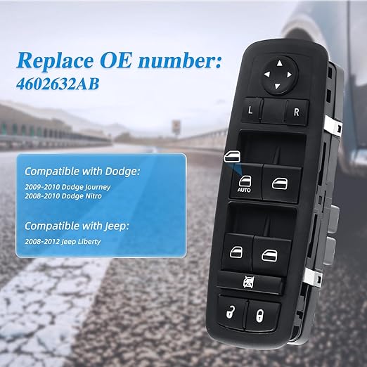 WUANGKI Master Power Window Control Switch | Front Driver Side | 13+8 Pins | - Image 5