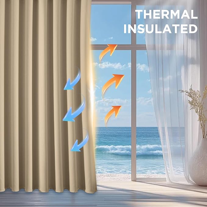 CUCRAF Bedroom Curtains 63 Inches Long - Image 4