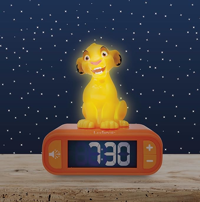 LEXiBOOK, Disney The Lion King, Simba Nightlight Alarm Clock, Sounds and - Image 2