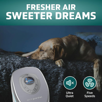 germguardian air purifier with genuine hepa 13 pet, close-up detail