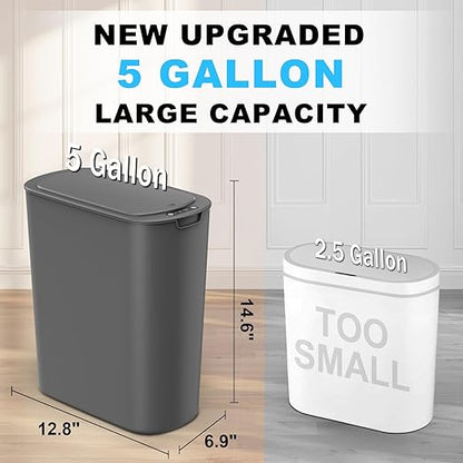Cesun 5 Gallon Automatic Bathroom Trash Can, Touchless Motion Sensor Garbage Can - Image 2