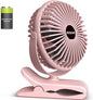 BESKAR Portable Clip on Fan Rechargeable, 4 Speeds Small Battery Operated Fans by BESKAR
