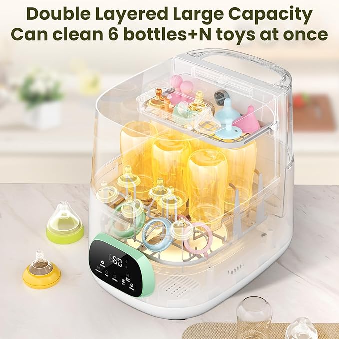 MOLWAY【Upgraded】Baby Bottle Washer, Sterilizer and Dryer, All-in-One Pro - Image 6