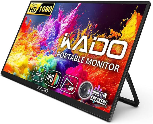Kado Portable Monitor 15.6-inch FHD 1080p, 45W Reverse Charging Ultra-Slim by Kado