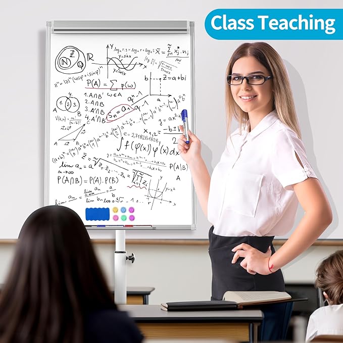 Mobile Dry Erase Board on Wheels 40 x 28 Inch-Magnetic Whiteboard Easel - Image 6