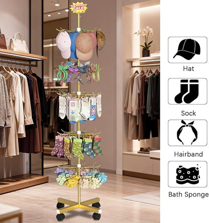 Exttlliy Retail Display Stand Store Display Rack 6 Tier Metal Spinning Display - Image 6