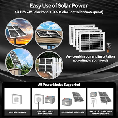TOPENS DKC2000S Solar Sliding Gate Opener Chain Drive Automatic Gate Motor - Image 5