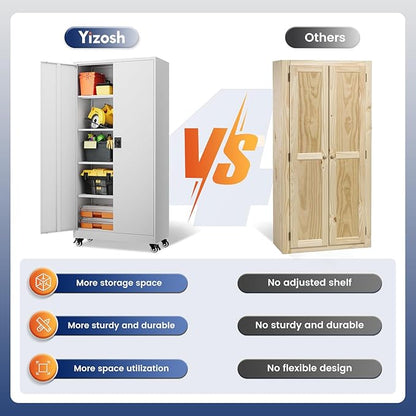 Yizosh Metal Garage Storage Cabinet - Image 6