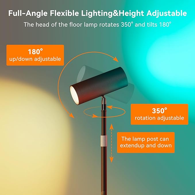 SIBRILLE Spotlight Floor Lamp, Tall LED Standing Lamp - Image 7