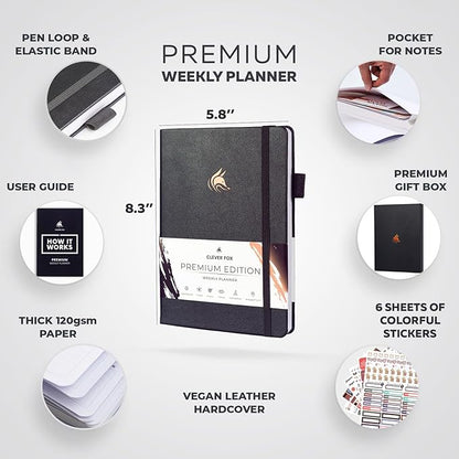 Clever Fox Planner Premium Edition – Undated Luxurious Weekly & Monthly Planner - Image 2