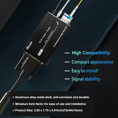Hereta Mini 4K@60Hz HD DVI Fiber Video Extender DVI to Fiber Converter Optical - Image 5