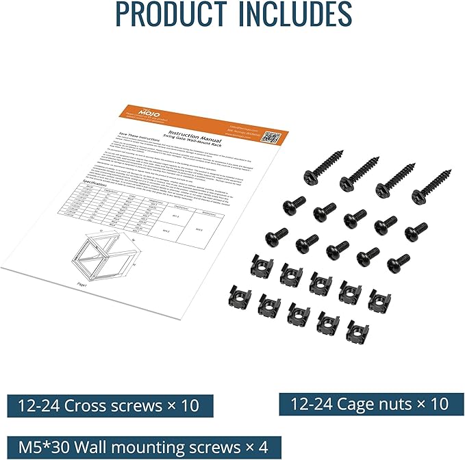 Tecmojo 12U Wall Mount Server Rack, Open Frame Network Rack - Image 6