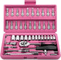 Egofine 46 Pieces 1/4 inch Drive Socket Ratchet Wrench Set, by Egofine