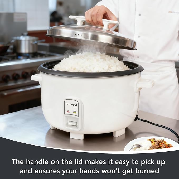 Commercial Rice Cooker, 46-Cup Rice Cooker, 9Qt / 10 L Large Rice Cooker - Image 7