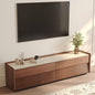 POVISON Fully-Assembled Mid Century Matte Sintered Stone TV Stand, 70.87" Wood by POVISON