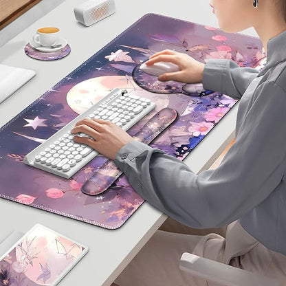 Large Desk Mat, Gaming Mouse Pad, Desk Pad Protector, XXL Mousepad + Keyboard - Image 7