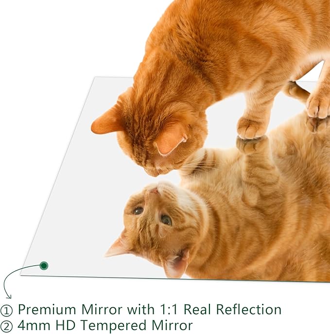 Mirrorons Frameless Wall Mirror 18" x 24", Modern Rectangle Bathroom Mirrors - Image 5