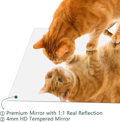 Mirrorons Frameless Wall Mirror 18" x 24", Modern Rectangle Bathroom Mirrors - Image 5
