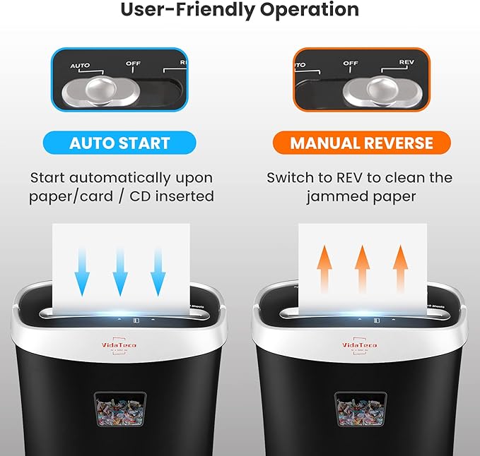 Paper Shredder for Home Office10-Sheet Cross-Cut Shredder - Image 7