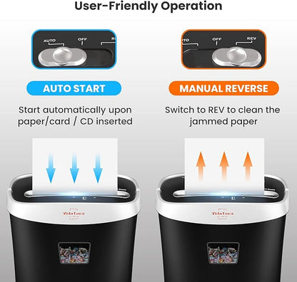 Paper Shredder for Home Office10-Sheet Cross-Cut Shredder - Image 7