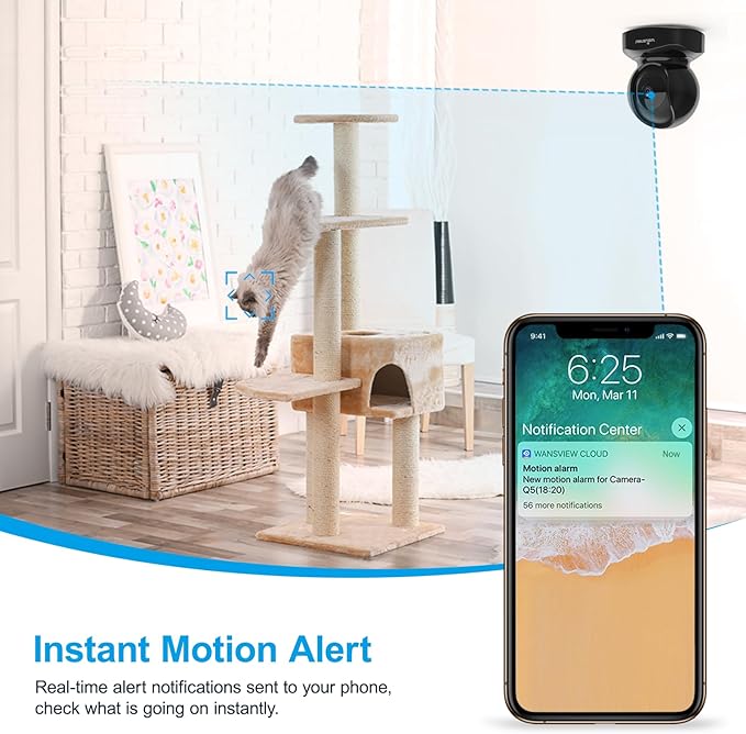Wireless Security Camera, IP Camera 1080P HD Wansview, WiFi Home Indoor Camera - Image 7