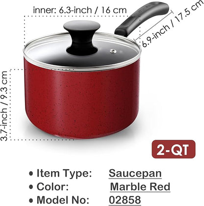Cook N Home Non Stick Sauce Pan, 2 Quarts Saucepan - Image 2