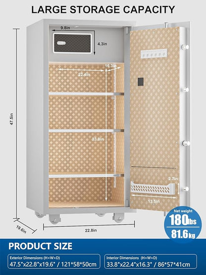 TIGERKING 11.5 Cu Ft Large Heavy Duty Home Security Safe – Digital Touchscreen - Image 2